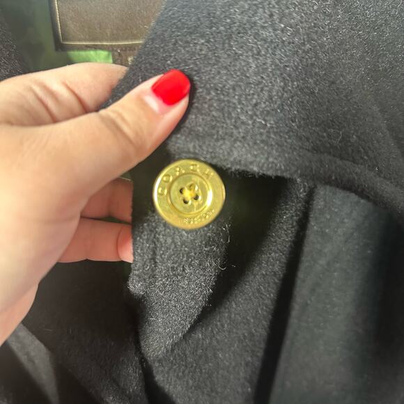 Coach Black Mohair Wool Blend Winter Coat With Belt Size Small Staple Chic - Picture 9 of 9